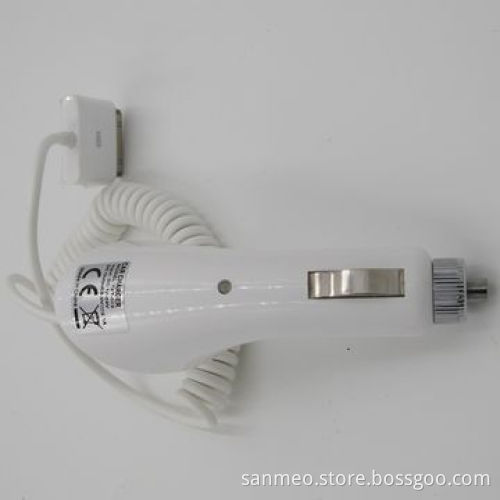 Car Charger for iPhone/iPad 4s, Flexible Cable, Simple Clean/Fashionable DesignNew